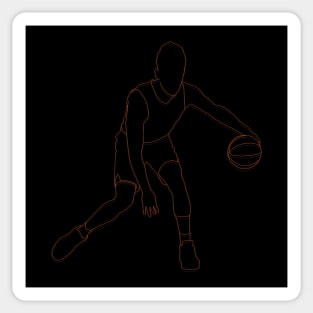 Devin Booker Minimalist Line Art Phoenix Basketball Sticker